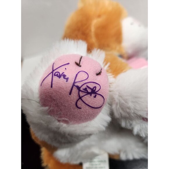 CPK Plush Cat With Pink Heart Speaker & Green Eyes Signed By Xavier Roberts - Picture 6 of 10